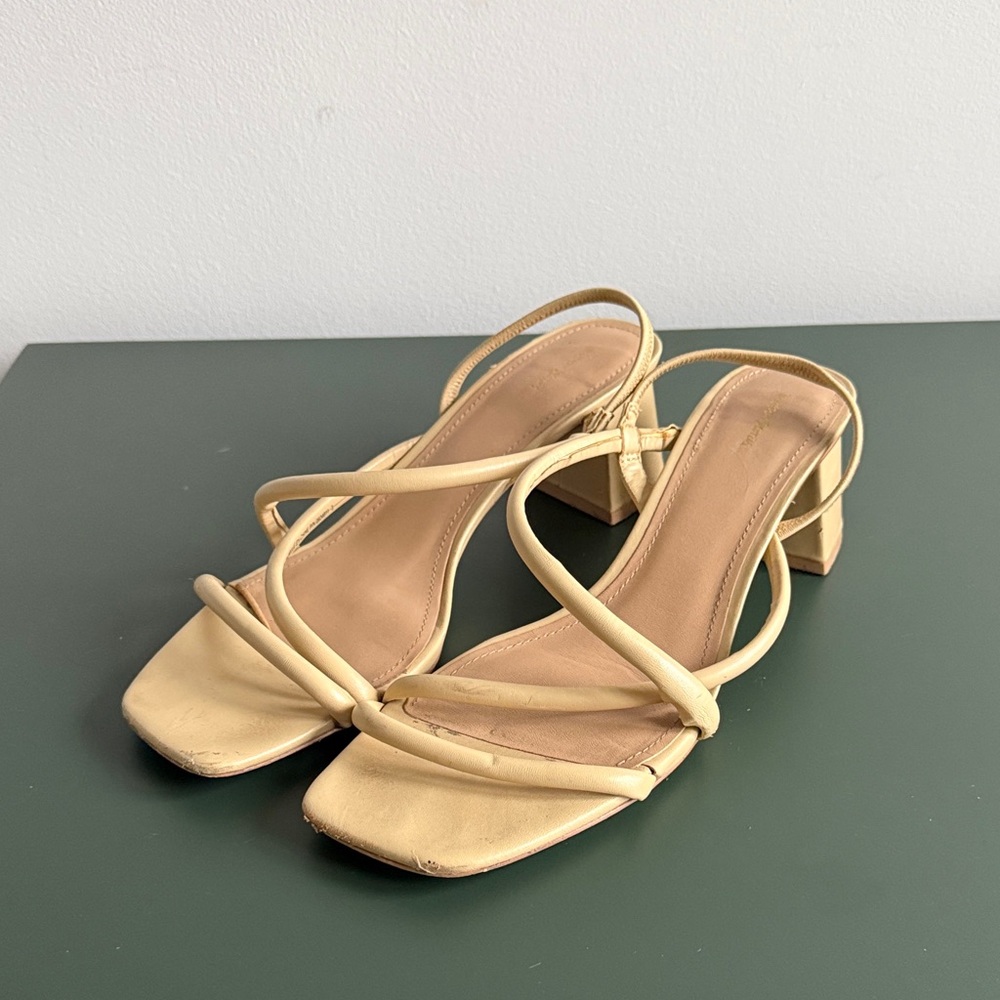 & Other Stories Cream Strappy Heels